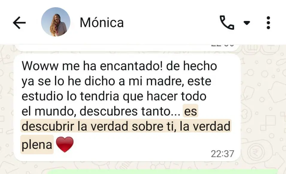 Testimonio de una clienta sobre Tu Diseño de Origen: «Este estudio lo tendría que hacer todo el mundo, descubres tanto… es descubrir la verdad sobre ti»