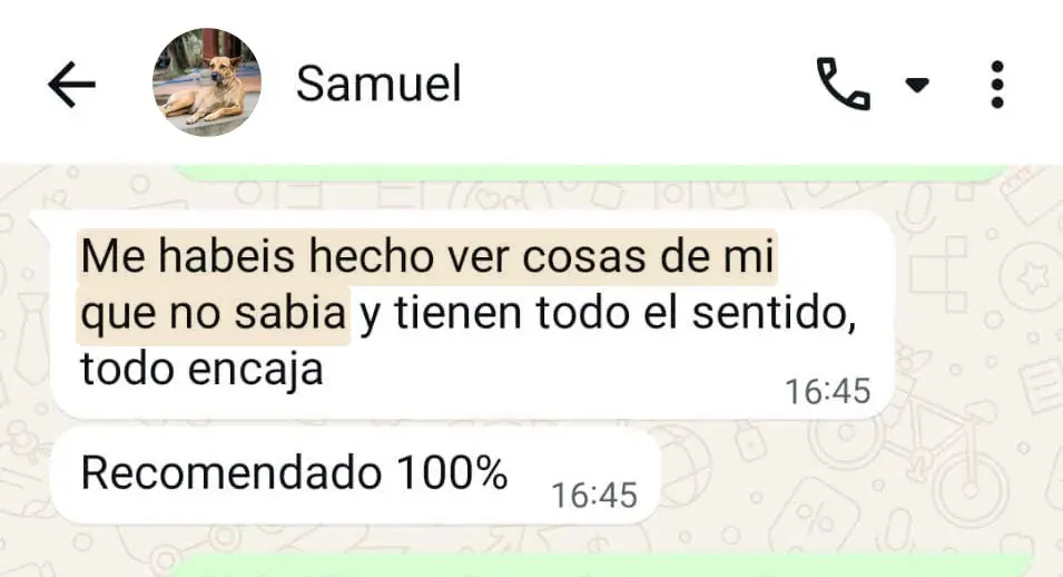 Testimonio de un cliente sobre Tu Diseño de Origen: «Me habéis hecho ver cosas de mí que no sabía y tienen todo el sentido, todo encaja»